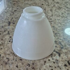 Vintage Corning Ware White Milk Glass Waffle Lamp Shade